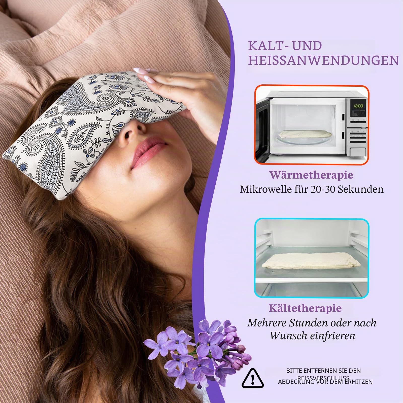 Hihealer 2er / 4er-Pack Augenmaske Gewichts-Augenmaske mit Lavendel-Aromatherapie für Schlaf, Yoga, Meditation und Selbstpflege, entspannende Accessoires Weihnachtsgeschenke für Frauen Mütter