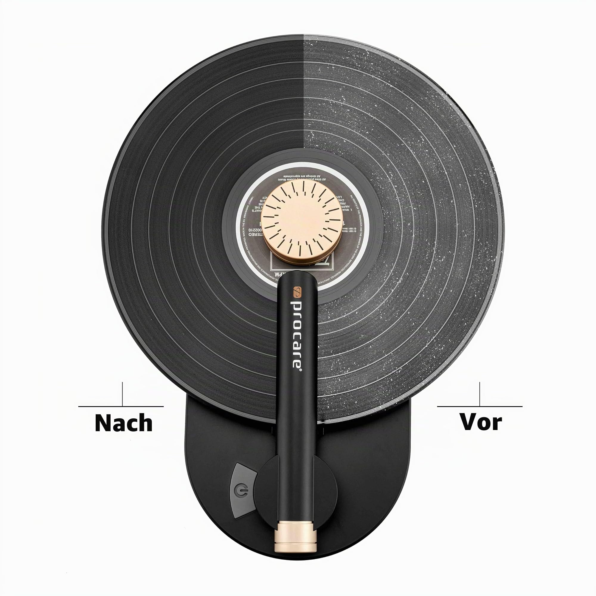 Procare Vinyl-Xperience Schallplatten-Reinigungsset Pro – inklusive Schallplatten-Reinigungsmaschine, antistatischer Kohlefaser-Bürste, weicher Samt-Schallplattenpinsel, weiches Silikongebläse