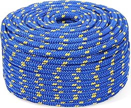 Abio Polypropylen Seil 6mm 10m blau Polypropylenseil Outdoor Tauwerk PP Flechtleine Textilseil Leine Nylonschnur Schnur Festmacher Rope Kunststoffseil Polyseil geflochten Rope 6mm 10m