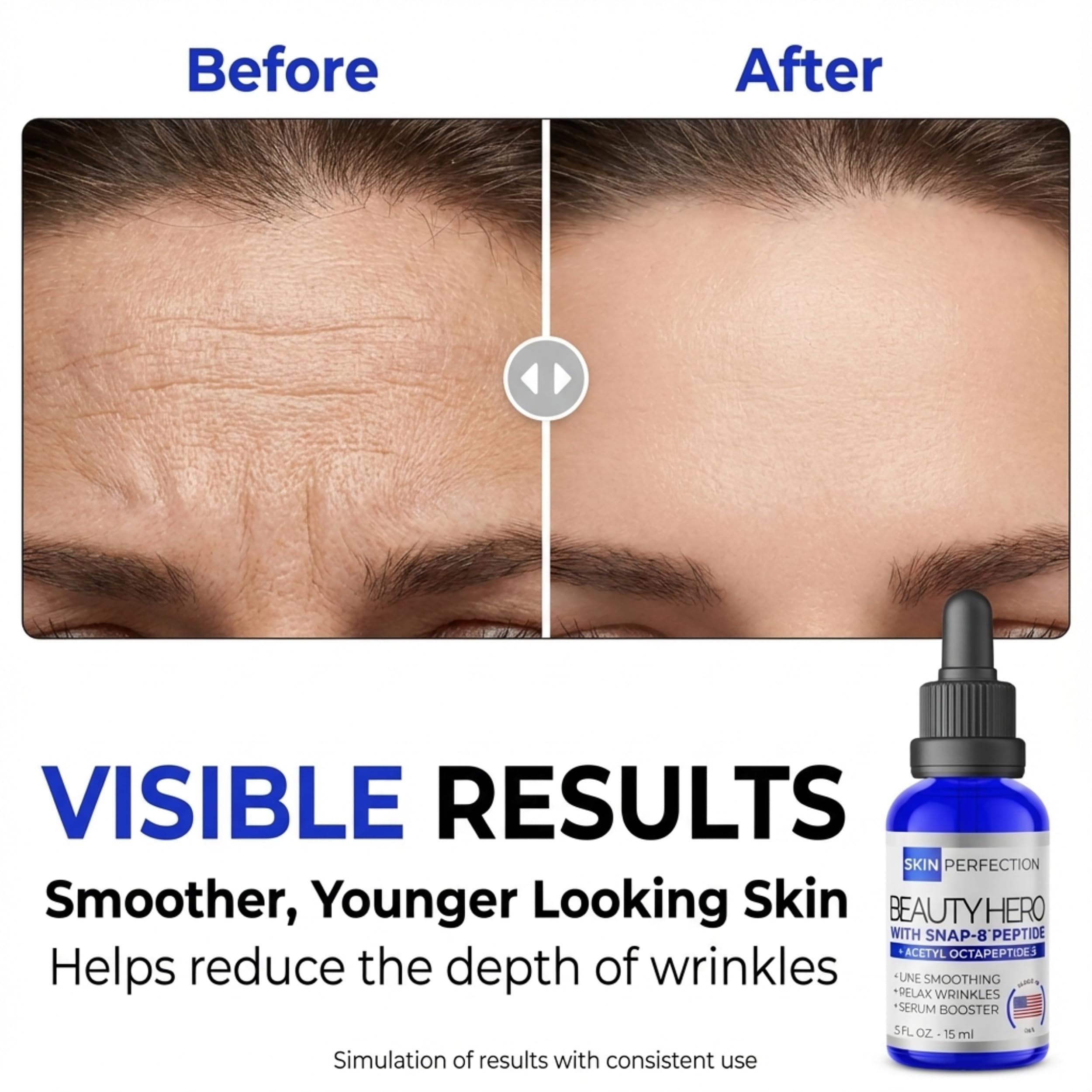 Snap-8 Peptide Serum 10% for DIY Skincare, Unscented, Water-Soluble