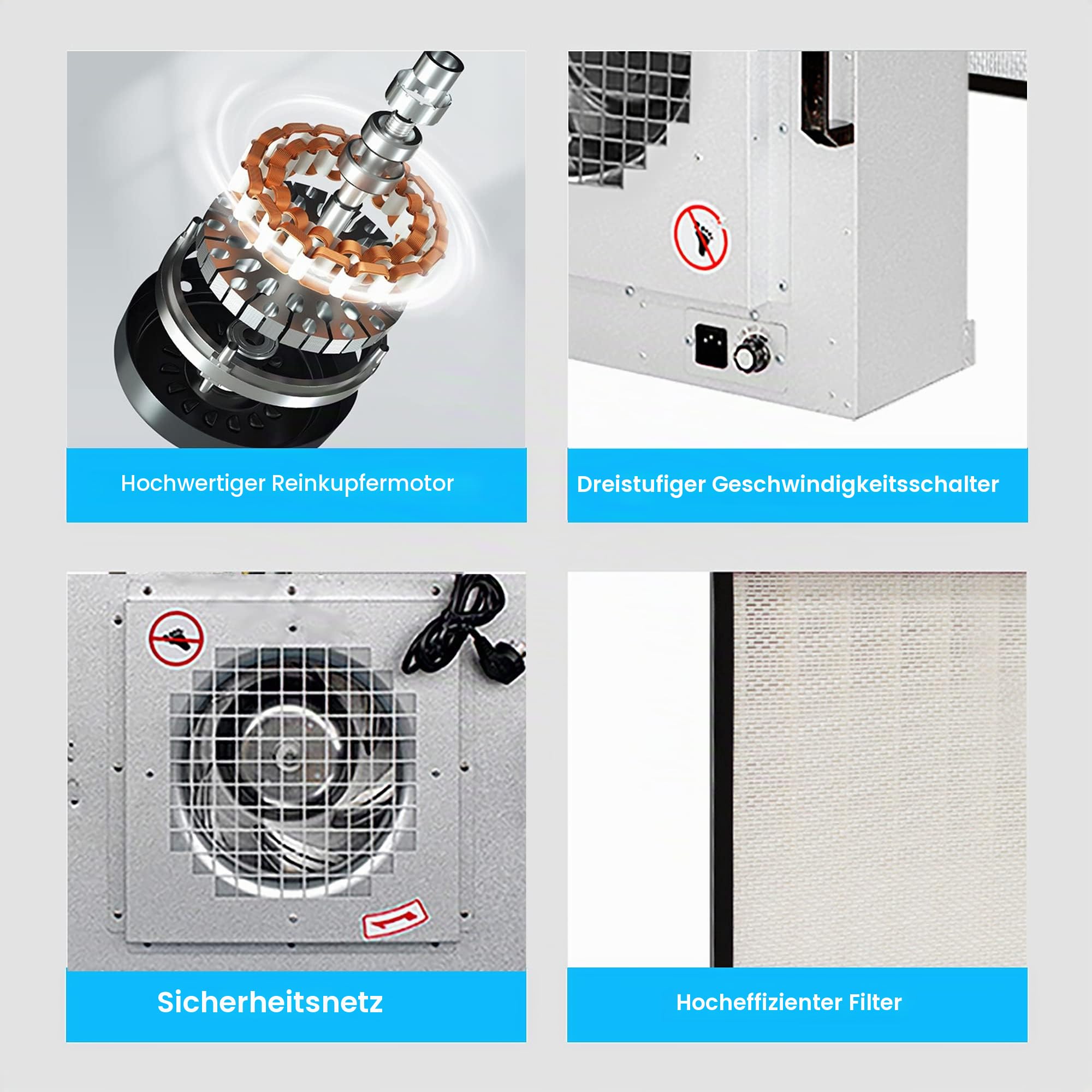 220 V 50 Hz Laminar-Flow-Haube Vertikale Lüfterfiltereinheit H13 HEPA-Filter, Klasse 100 sauber, für Labor- und Industrie-Luftreinigungsbank, Versand