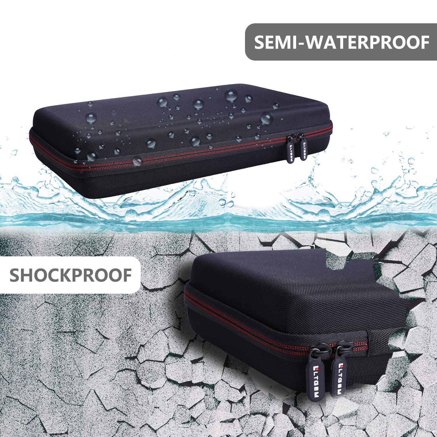 LTGEM - Funda para controlador de DJ Hercules DJControl Inpulse 200 / DJControl Inpulse 200 MK2 - Bolsa de transporte protectora de viaje de almacenamiento duro (solo funda) 5