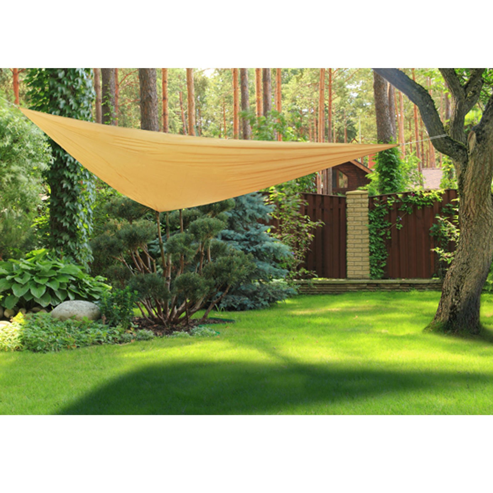 Sonnensegel 3x3m aus Poyester dreieckiger Form Dreieck Tarp 3x3m Terrasse