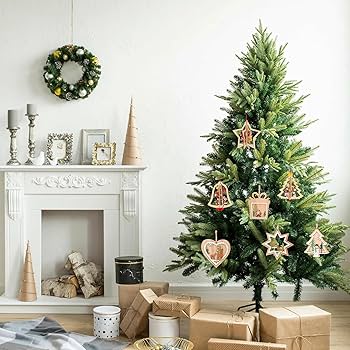 Amazon.co.jp: クリスマス オーナメント 木製 7個セット 雪の結晶 鹿