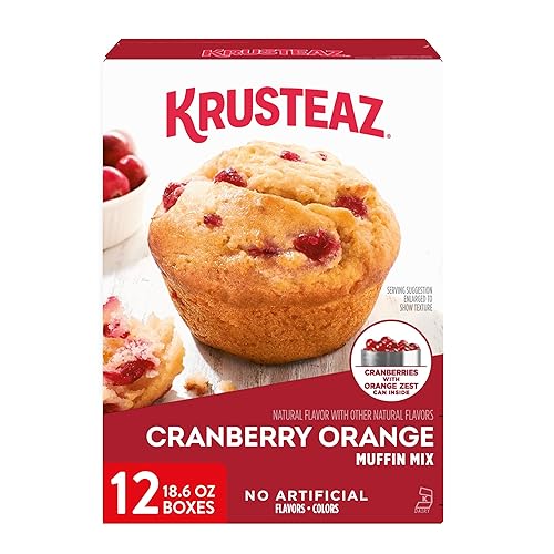 Krusteaz Cranberry Orange Muffin Mix, Made with Real Cranberries &