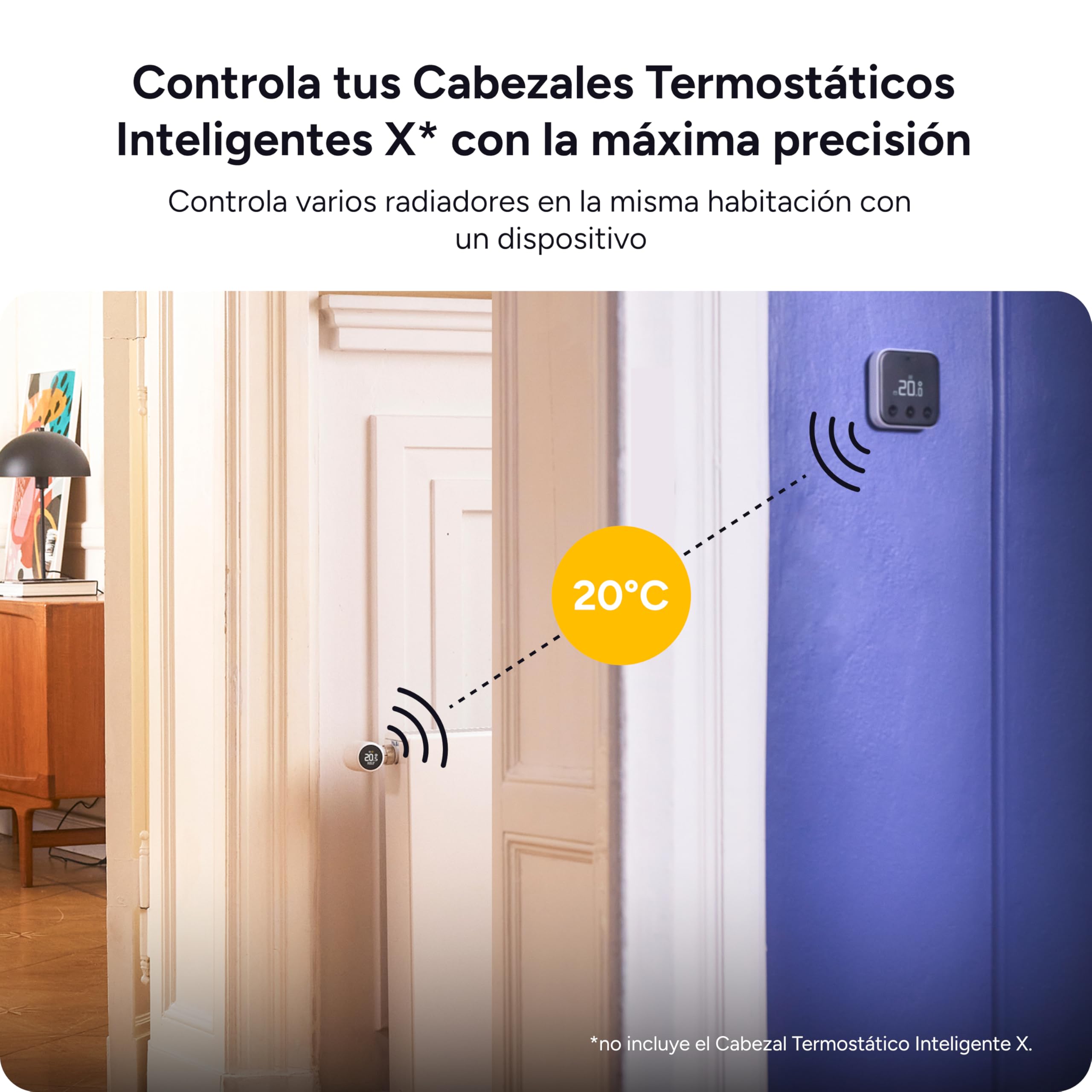 tado° Sensor de temperatura inalámbrico X, para termostatos inteligentes X, control óptimo del radiador, ahorre energía y costes, instalación sencilla de bricolaje