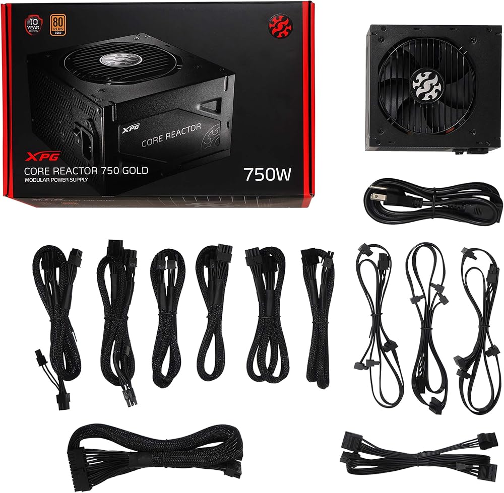 XPG CORE Reactor 750 Watt 80 Plus Gold Certified Fully Modular Power Supply thumbnail 3