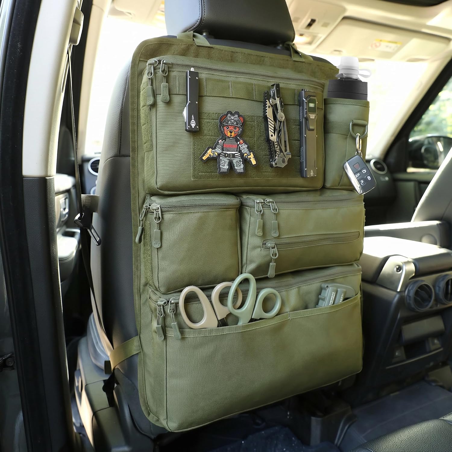 Car Seat Back Organizer, Green