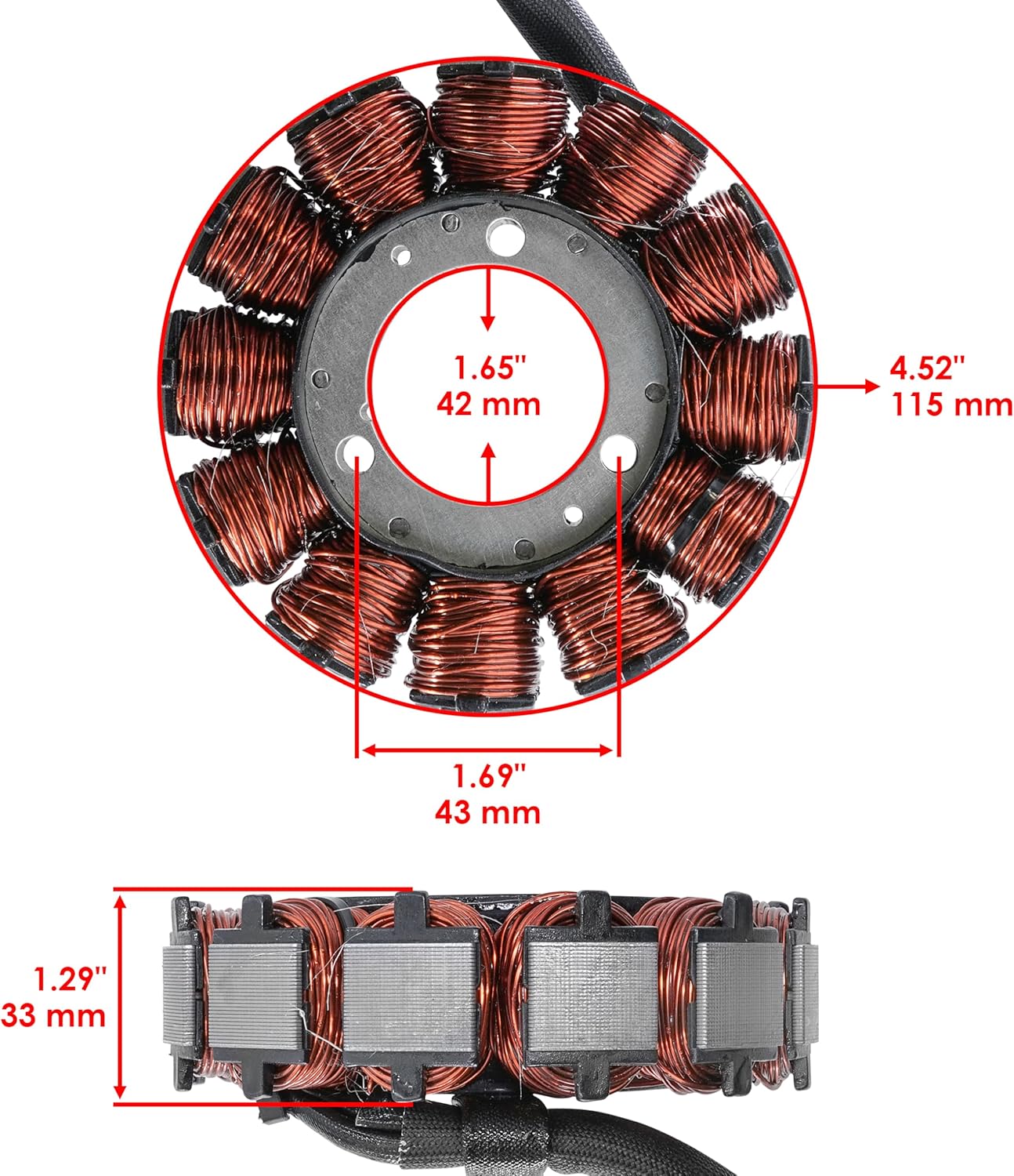 Caltric Stator and Gasket Compatible with Can-Am Defender PRO HD10 LTD 2021-2023 / 6x6 HD10 LTD 2022-2023