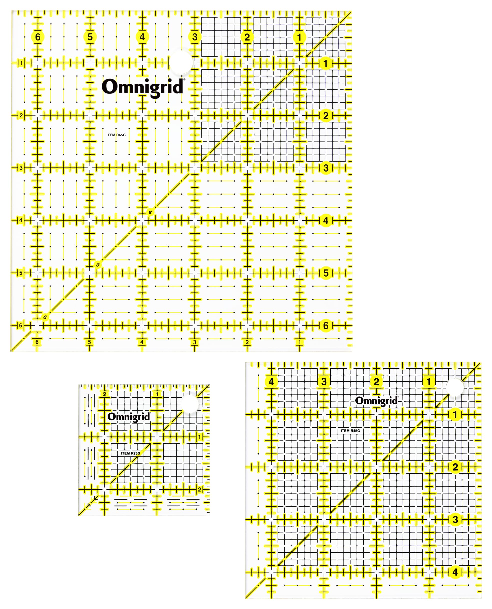 Omnigrid Ruler Set Minis clear