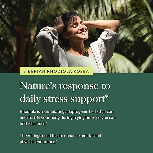 Miniatura 5 de Gaia Herbs Rhodiola Rosea - Suplemento de apoyo al estrés tradicionalmente para apoyar la resistencia saludable y la resistencia con extracto de