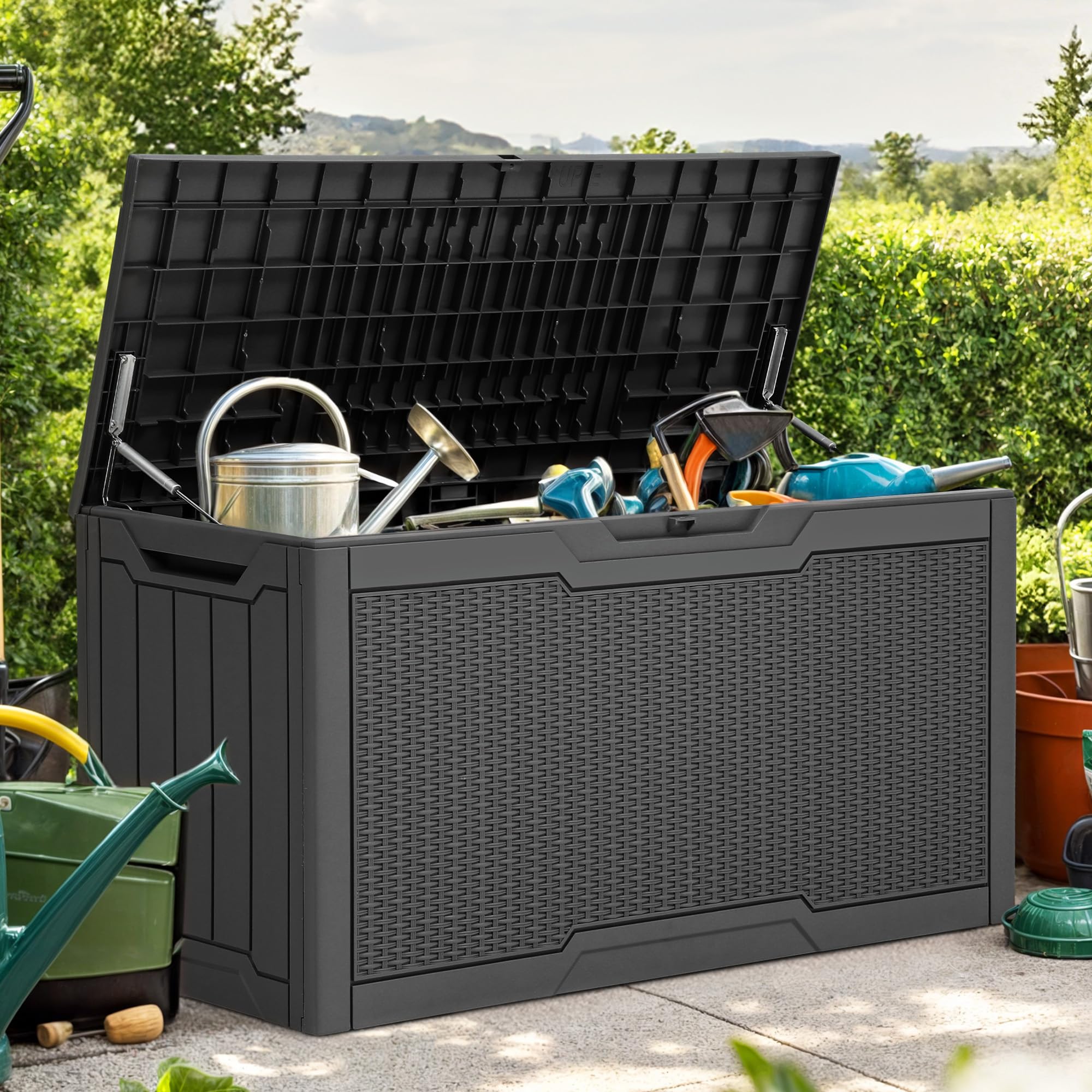YITAHOME 80 Gallon Resin Deck Box - Outdoor Storage -15