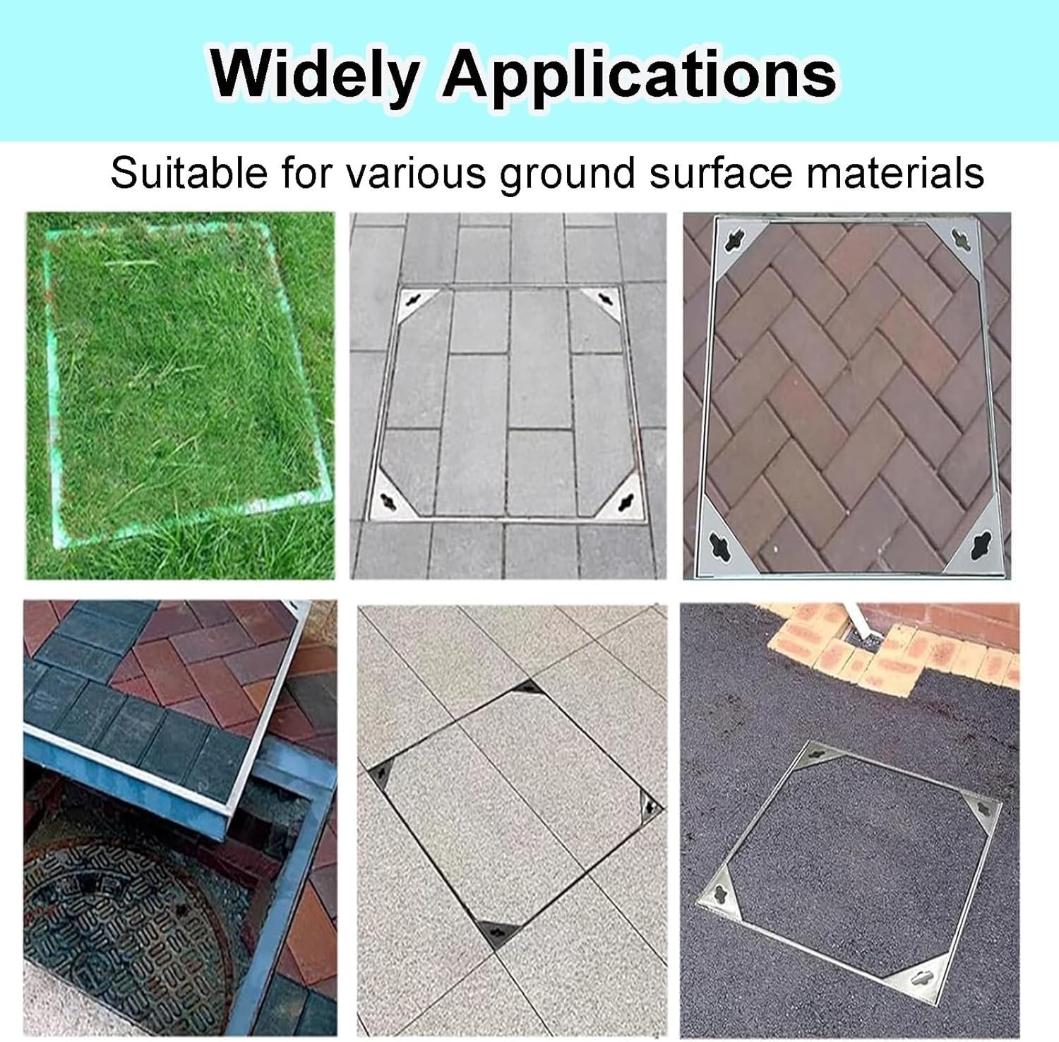 Cubierta de drenaje de acero inoxidable 304 y marco para sumidero, rejilla duradera para patios, pasarelas y entradas, diseño elegante, fácil instalación