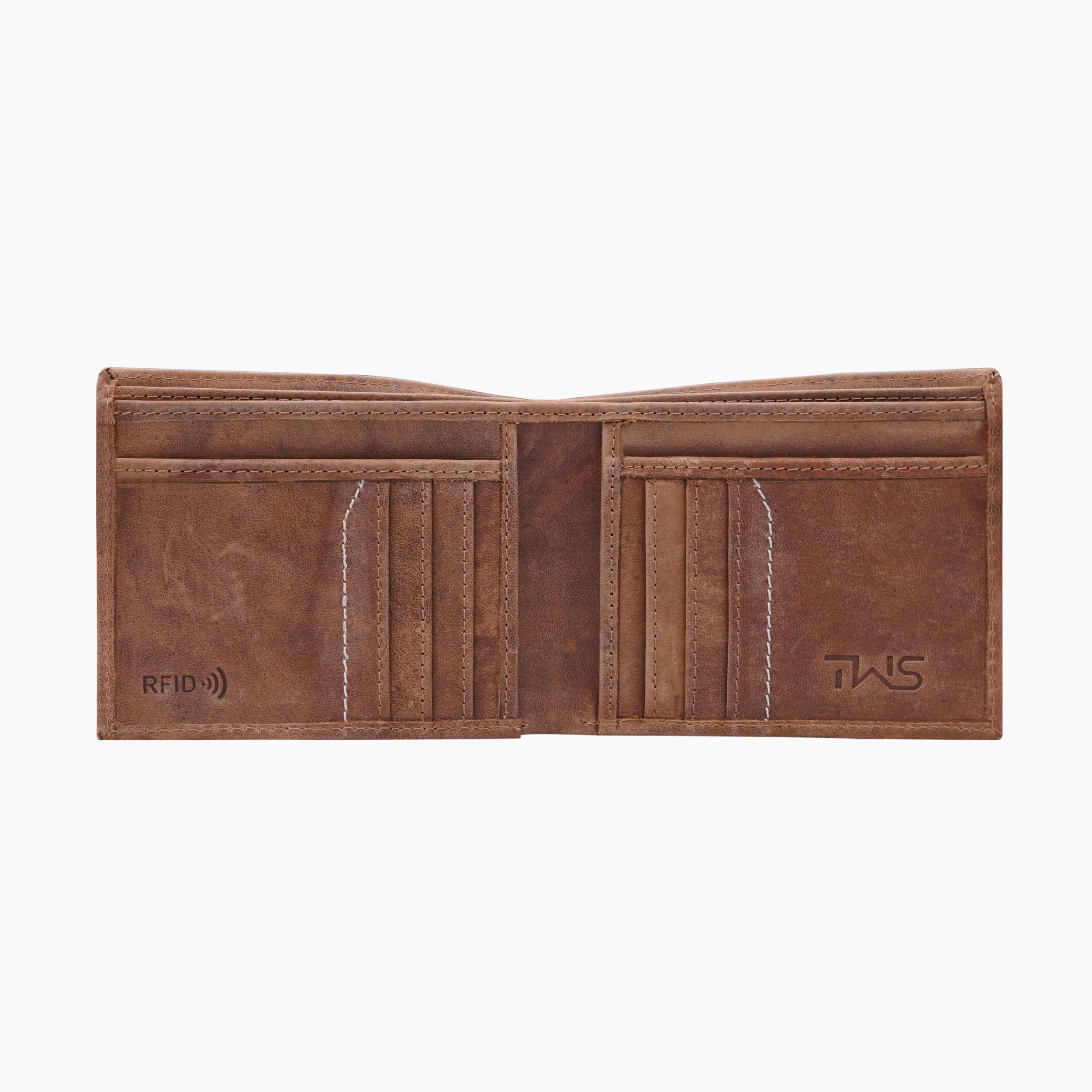 The Wallet Store Eagle Emblem Genuine Leather Wallet For Men