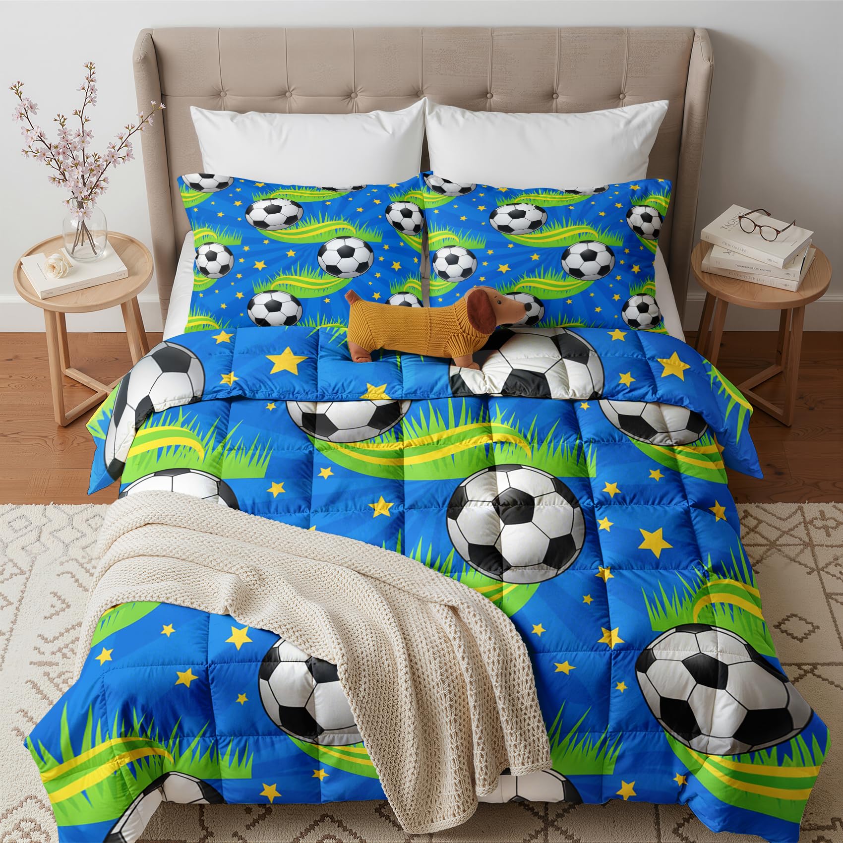 GEDAEUBA Football Duvet King Size 10.5 Tog