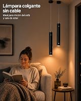 ACMHNC Vezeték nélküli tölthető LED függesztett lámpa USB-C 4500mAh érintő magasságállítás 200 cm 3000K/4000K/6000K fekete konyhaszigethez 10