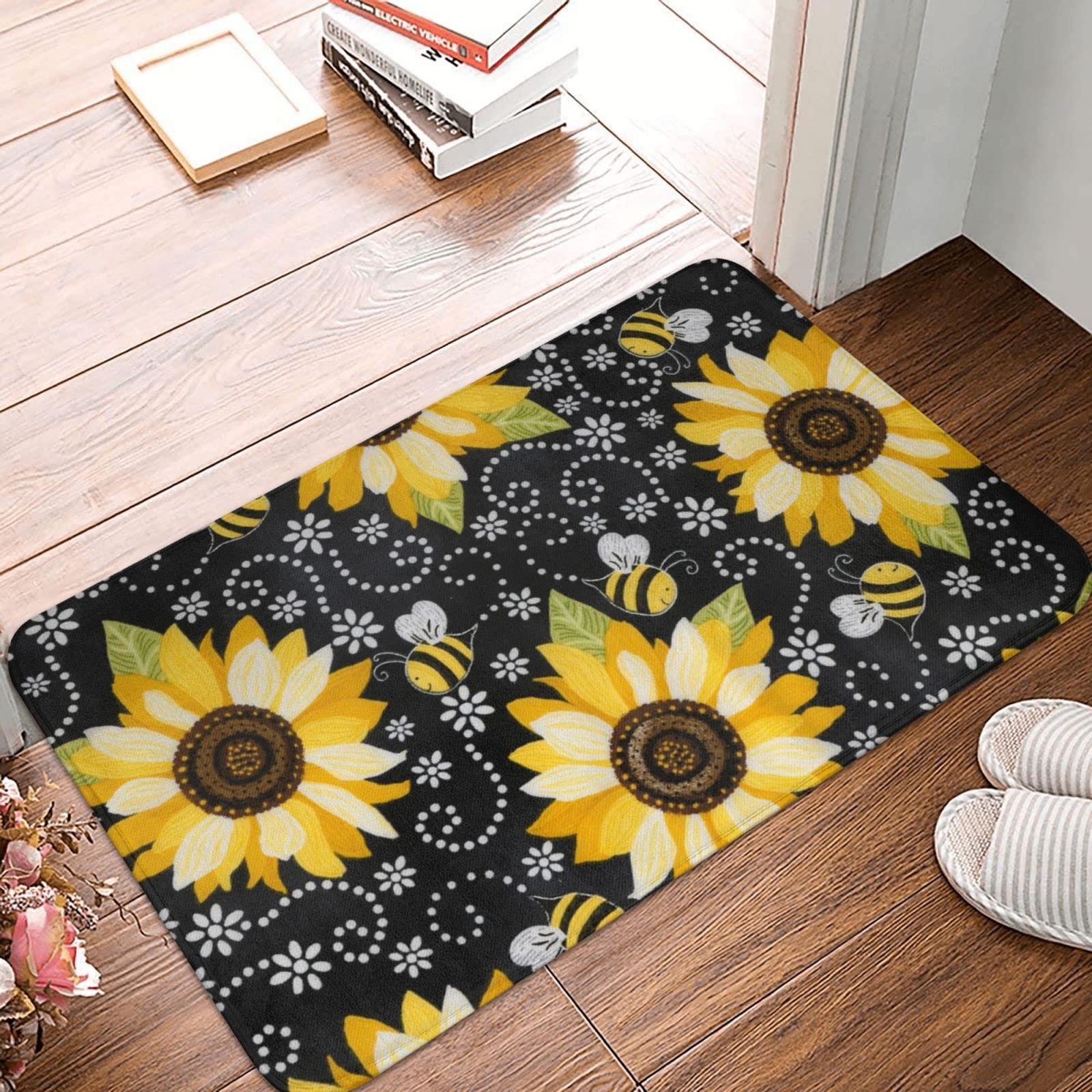 Tapis Halloween lavable motif tournesol couleur K 50x80 cm pour décoration Noël