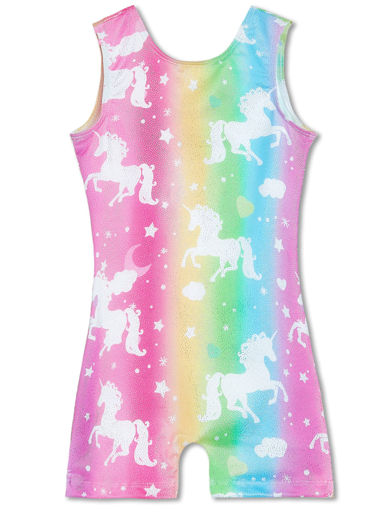 rainbowsnowGirls Gymnastics Leotards Sparkly Biketard Toddler Kids Unicorn Mermaid Unitard Size 2-9 Years