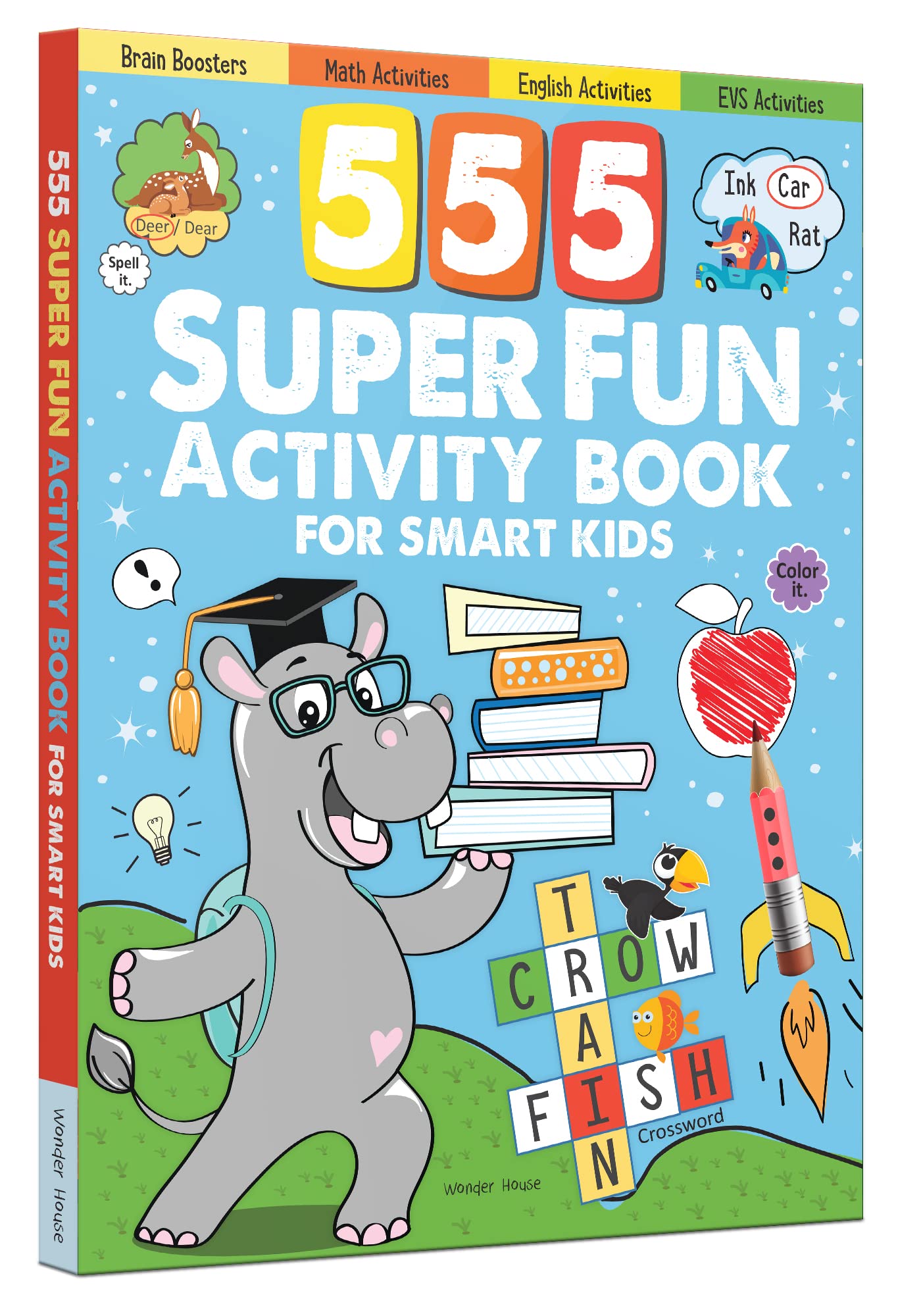 555 Super Fun Activity Book for Smart Kids | Puzzles, Mazes, Word Games & More | Ages 6–10 | 10+ Hours of Brain-Boosting Fun