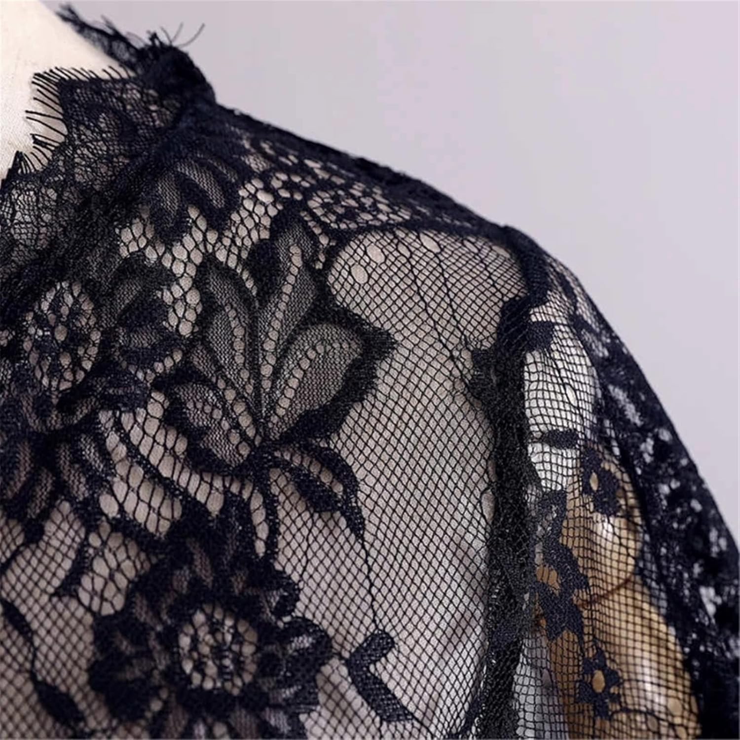 付け襟 カジュアル装飾偽のシャツの襟の女性のドレスの襟底入れシャツカバー襟の女の子の首輪 着用が簡単(Black,L)