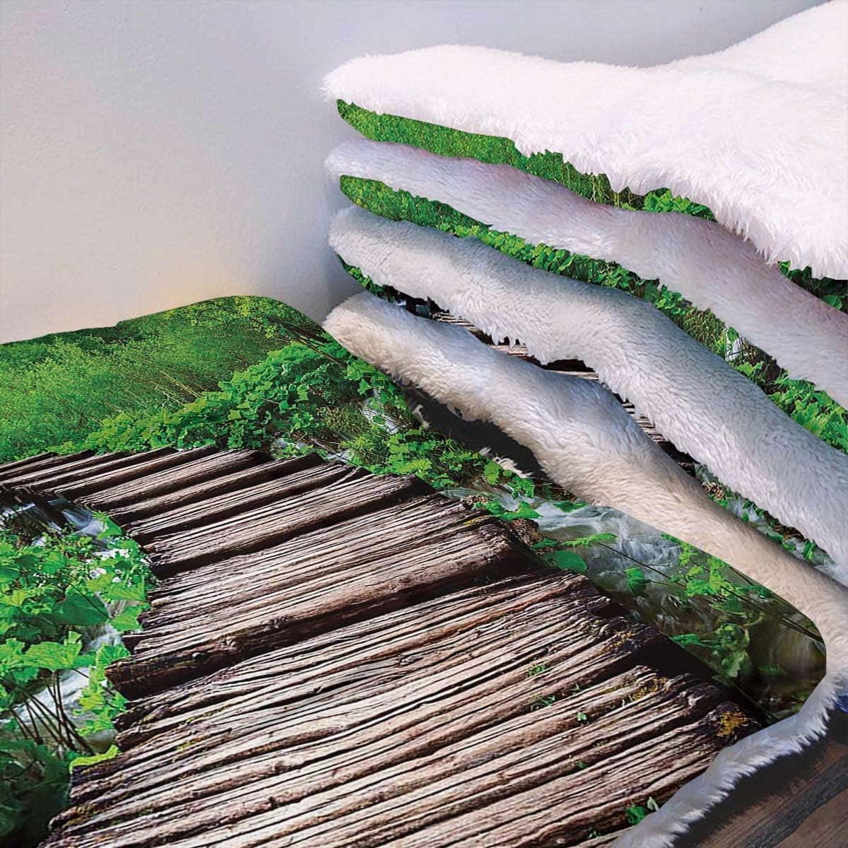 review Brown Green Thermal Pet Mat Bed Liner Pathway in Pond Over The Lake Natural Organic Self Heated Cat Bed & Dog Crate Mat Thermal Nap Mat Forest 22