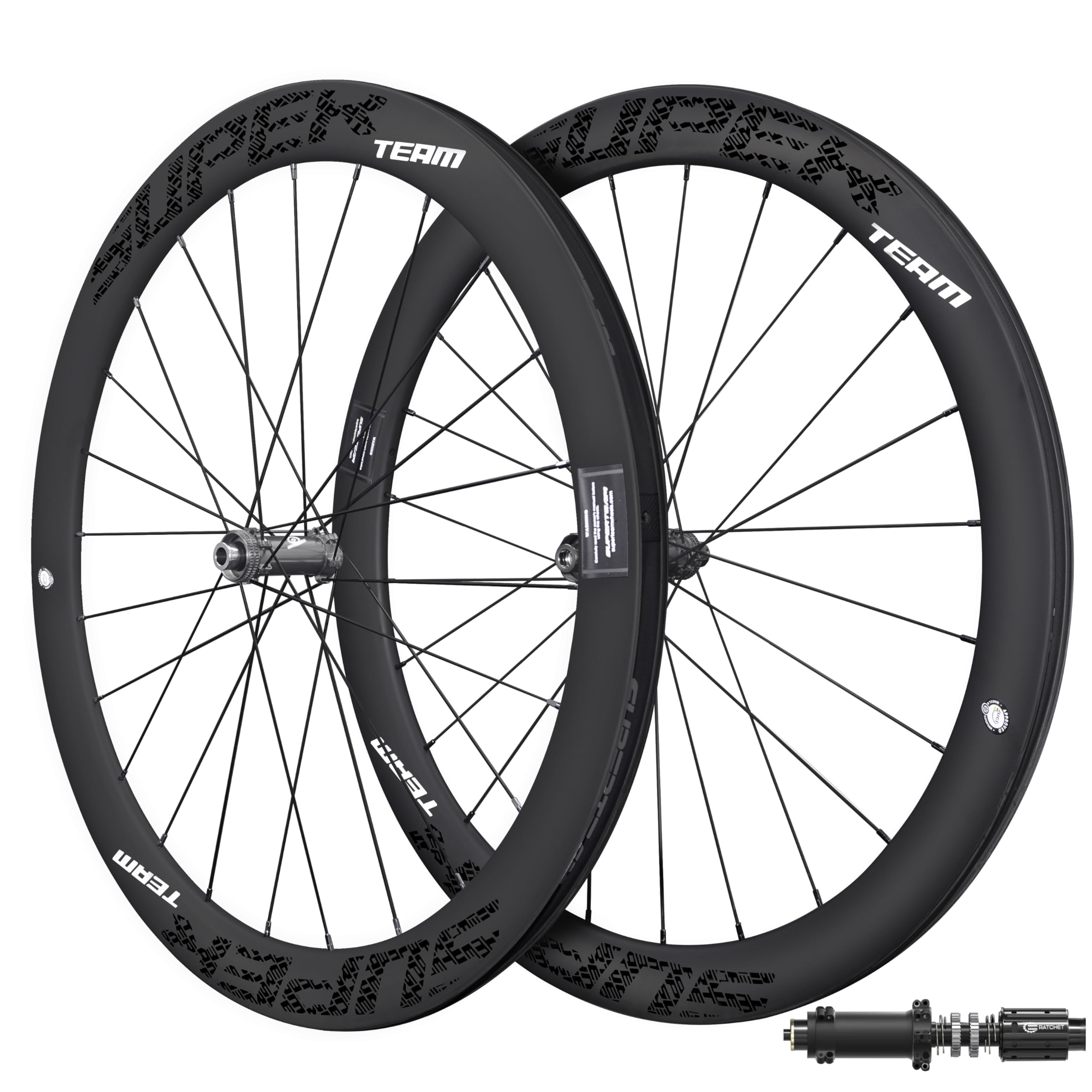 Superteam Classic Pro Light D28-50 Disc Brake Carbon Wheelset with 36T Ratchet Hub Ceramic Bearing 700C Road Bike Wheels Tubeless Clincher