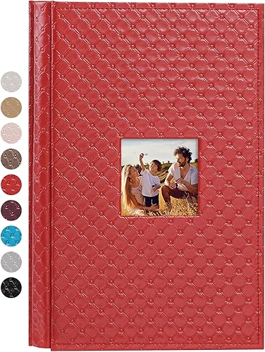Miniatura 8 de Mublalbum Álbum de Fotos Pequeño 4x6 300 Fotos Cubierta de Cuero Libro de Fotos con Bolsillos Horizontales para Bebé Boda Aniversario y Familia Azul