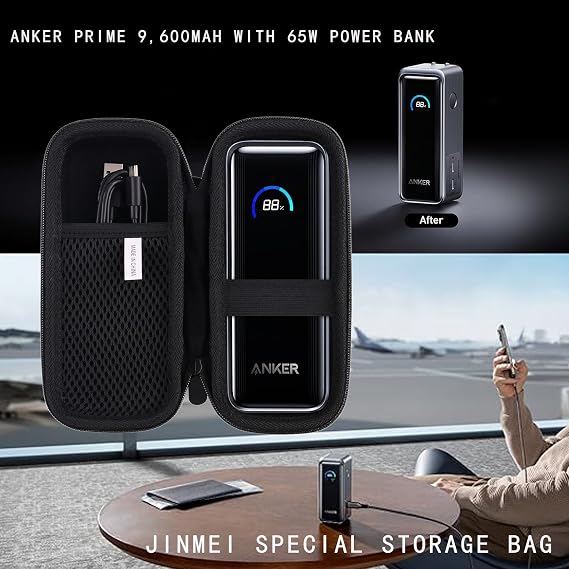 Hard EVA Protective Storage Case for Anker Prime 9600mAh Battery Pack 65W Power Bank Storage Box