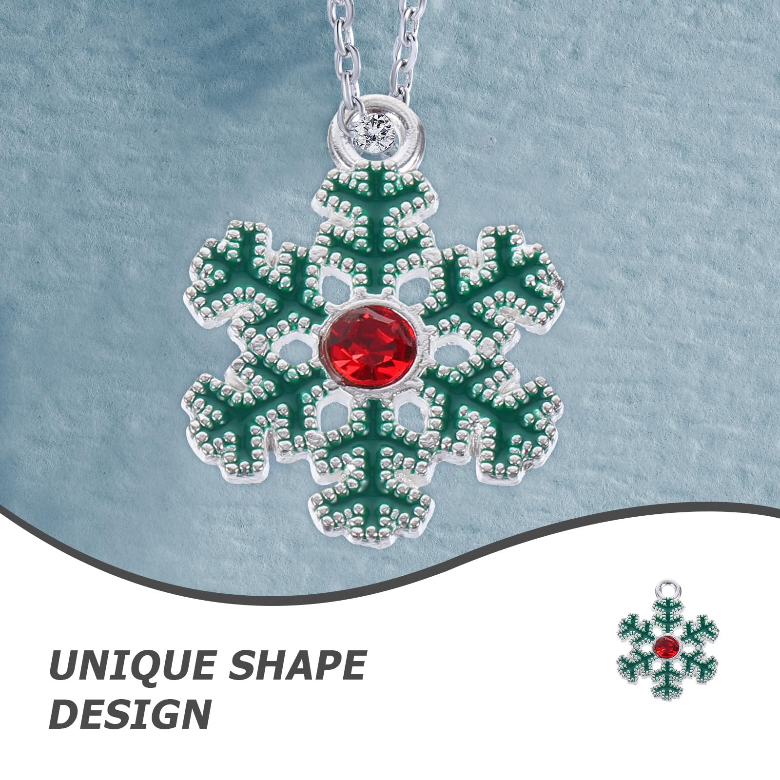 FOMIYES Christmas Snowflake Charms Pendants 20Pcs Snowflake Charms Christmas Jewelry Accessories for Jewellery Making - Image 4