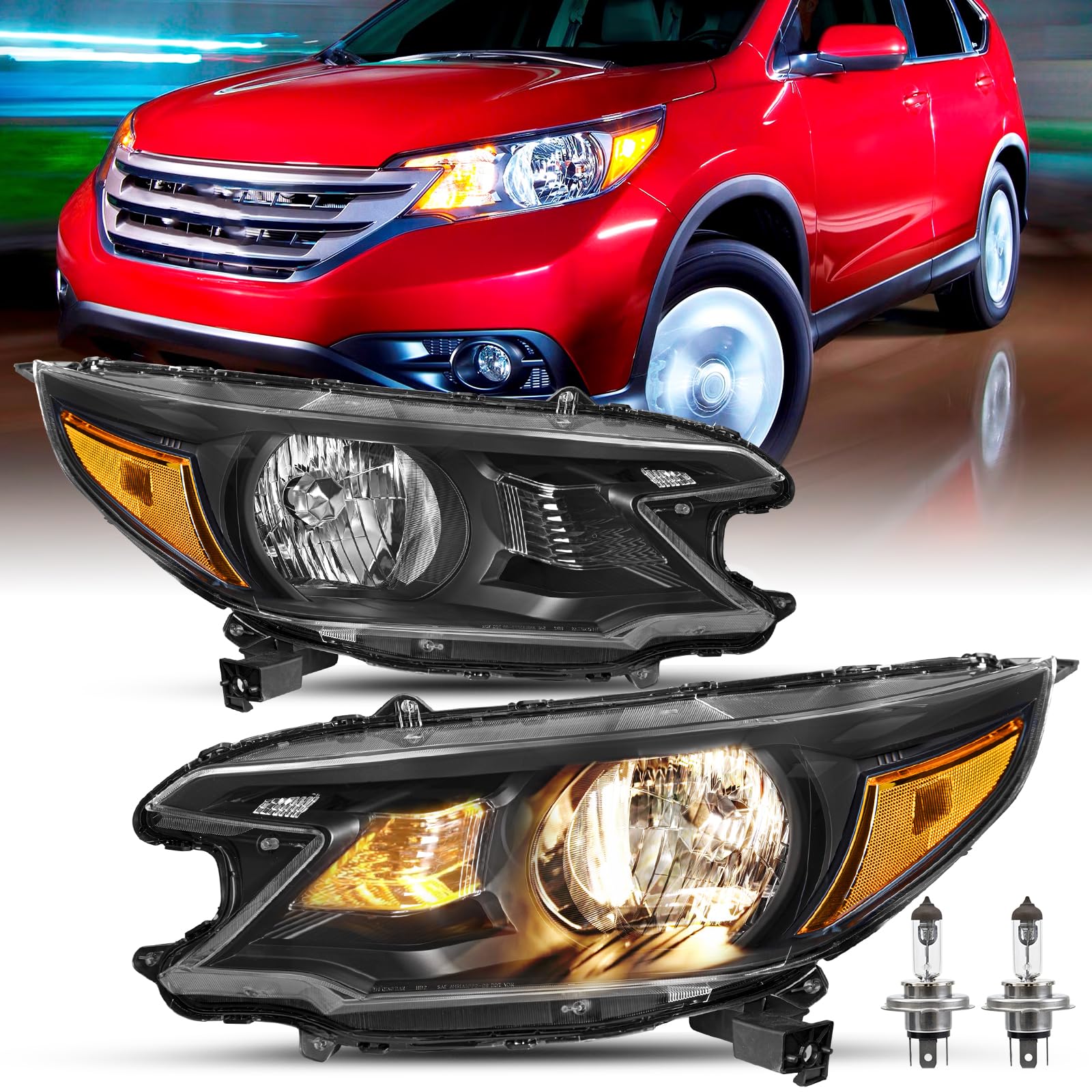 Amazon.com: SOCKIR-For 2012 2013 2014 Honda CRV [Halogen Type] OEM