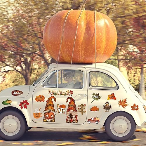 Miniatura 4 de 25 imanes de Acción de Gracias para refrigerador, decoración de Acción de Gracias, gnomos de otoño, imán de calabaza y arce, decoración de otoño