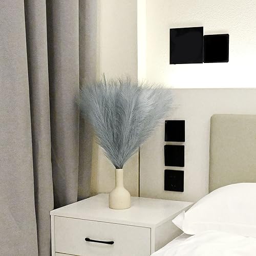 Miniatura 23 de Arreglo de 6 Piezas de Hierba de Pampa Sintética - 18 Pulgadas/45cm de Pasto Artificial Esponjoso y Pomposo para Decoración Boho Chic del Hogar