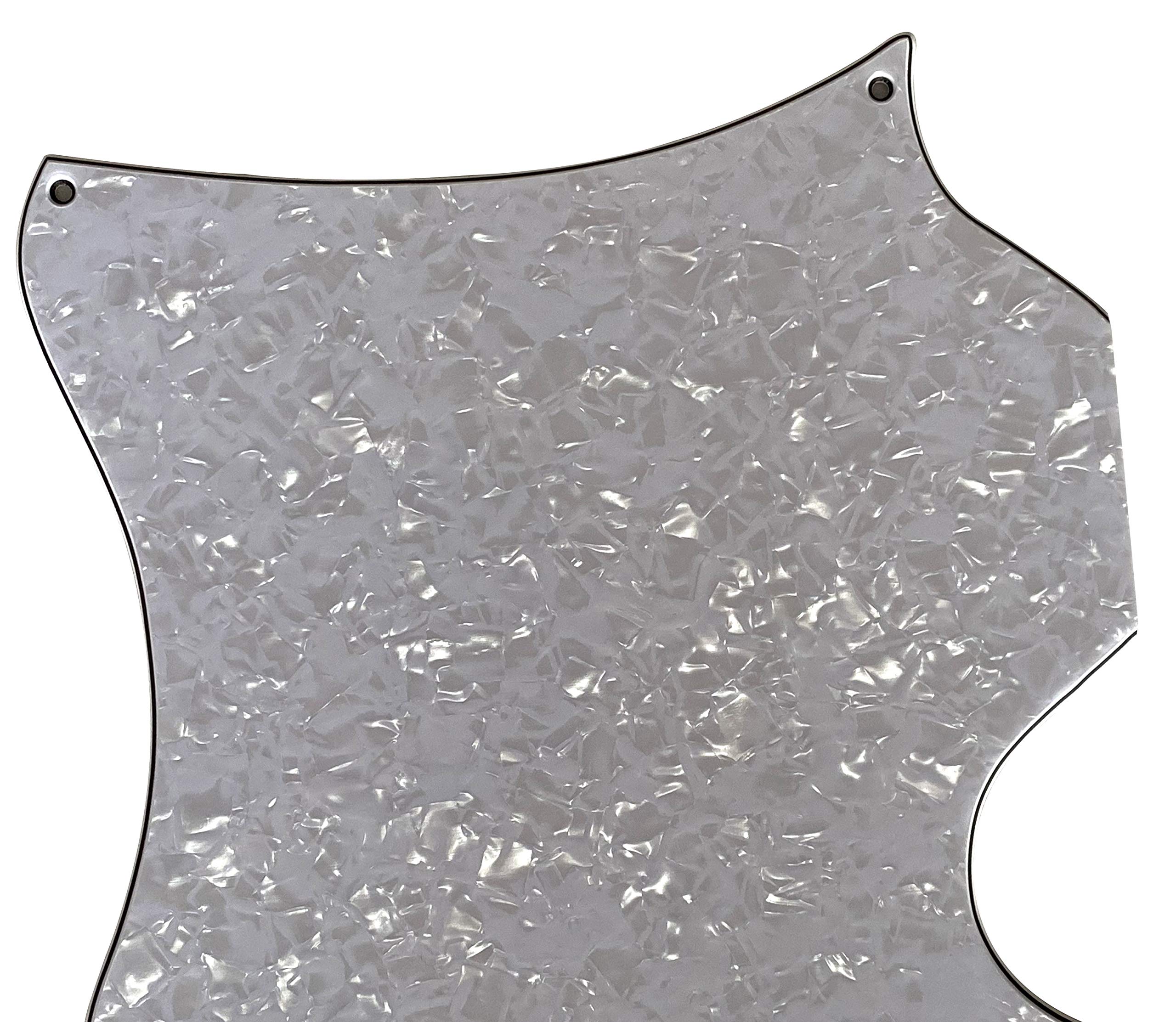 Custom Guitar Pickguard For US Gibson SG Standard Full Face Blank (4 Ply White Pearl)