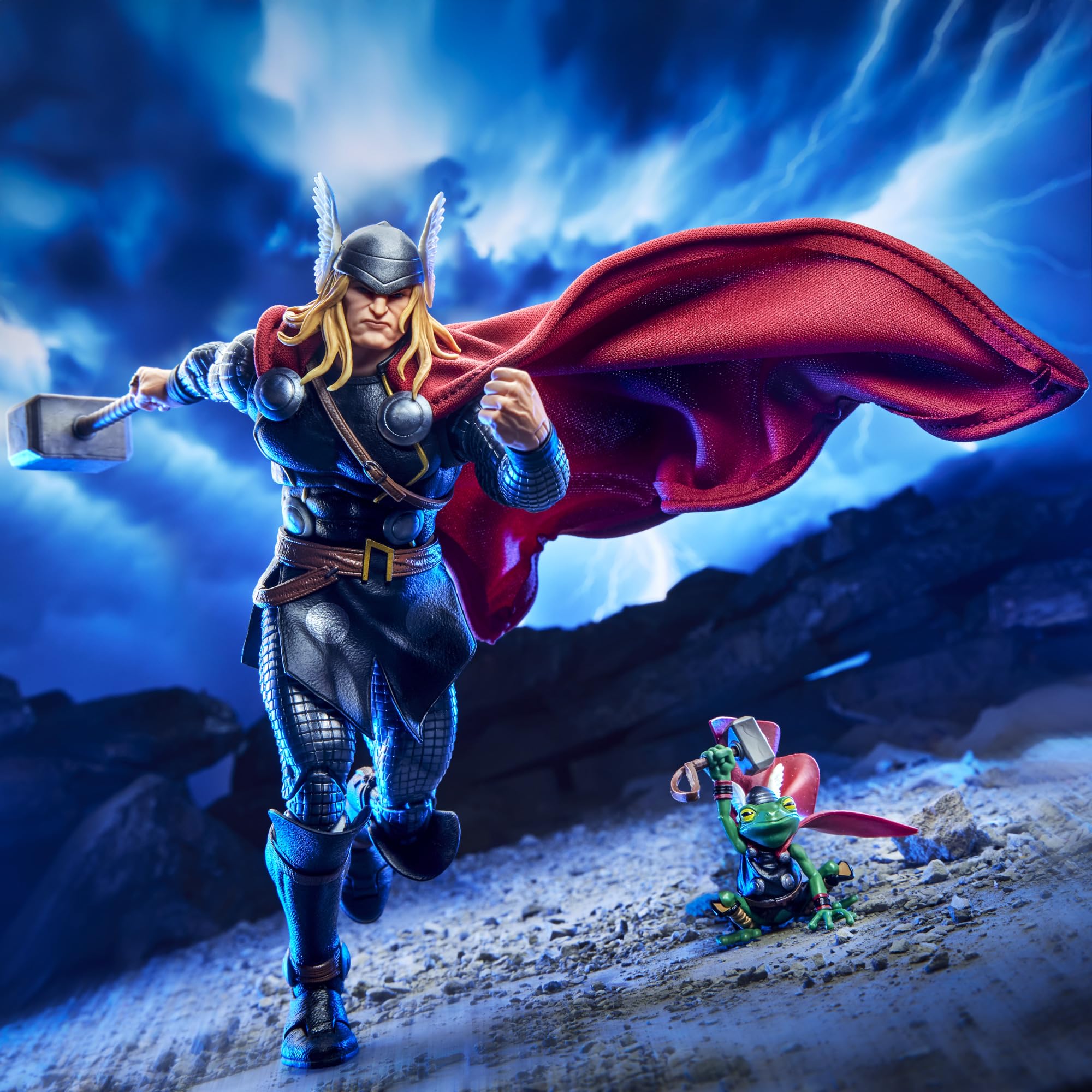 Marvel Legends Maximum Series Thor, Deluxe Action-Figur (15 cm) zum Sammeln zu den Thor Comics; beweglich für Starke Posen; Accessoires für einen Gott des Donners