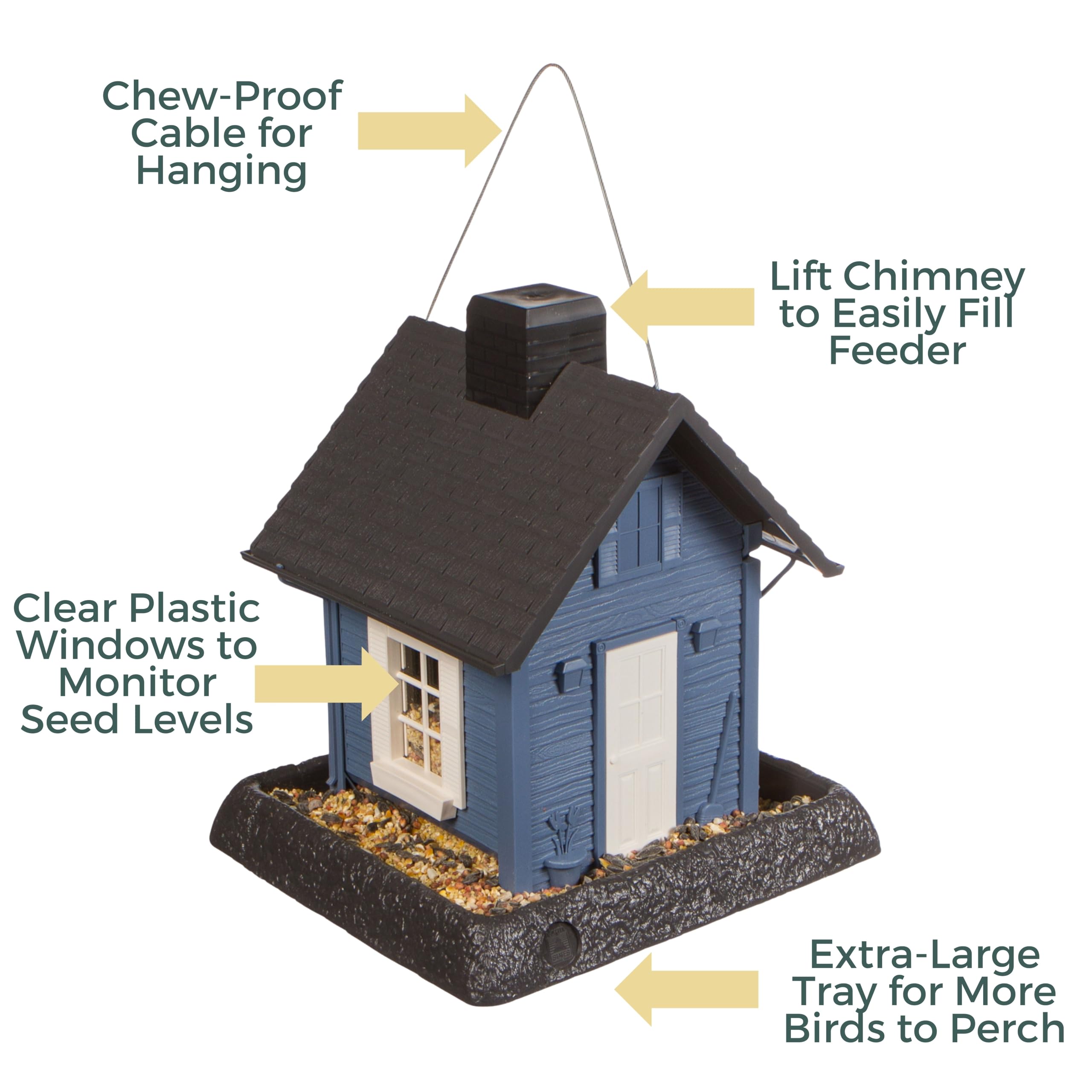 Village Collection Bebedero para Aves en Forma de casa.