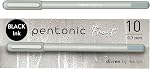 Pentonic Stylos à bille, 10-Pack, Barreau bleu pâle givré à l'encre bleue 0.7mm Fine Point, Stylos d'écriture lisses pour le journaling, Note-Take, Bureau & Fournitures scolaires, encre résistante aux frottis, ensemble de stylos en vrac
