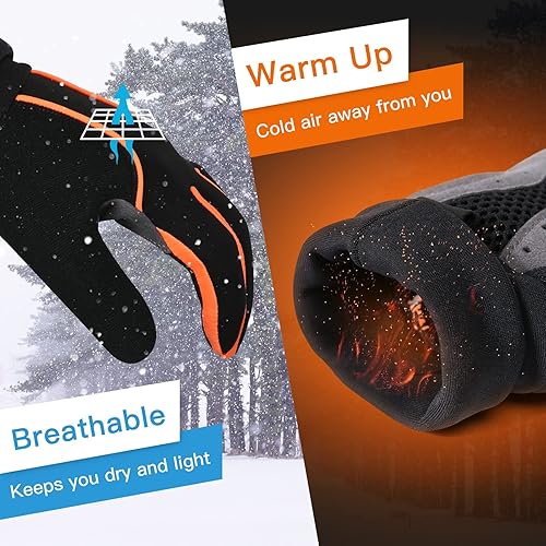 Miniatura 5 de Santic Guantes de ciclismo a prueba de viento, guantes de bicicleta de motocicleta con almohadillas de gel, guantes de bicicleta de montaña