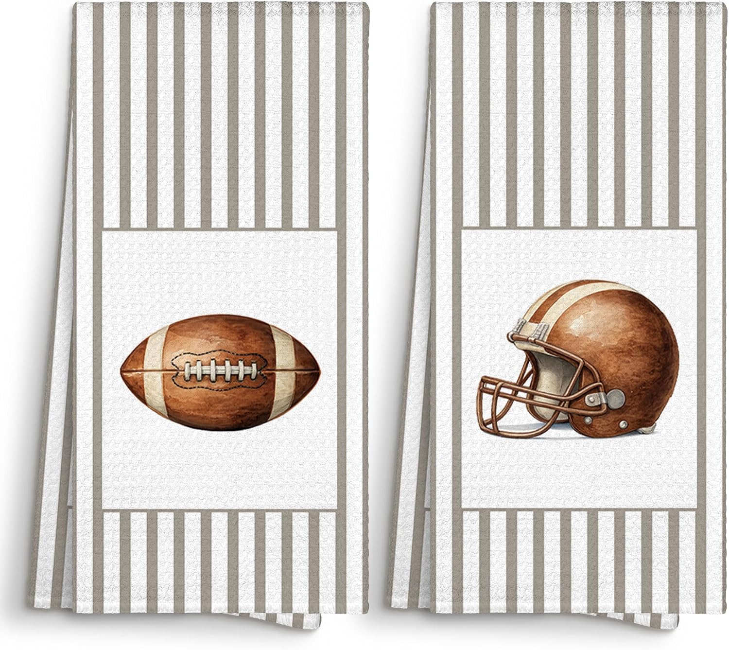 Retro Football Sports Kids Hand Towels Decorative 16x24 Set of 2