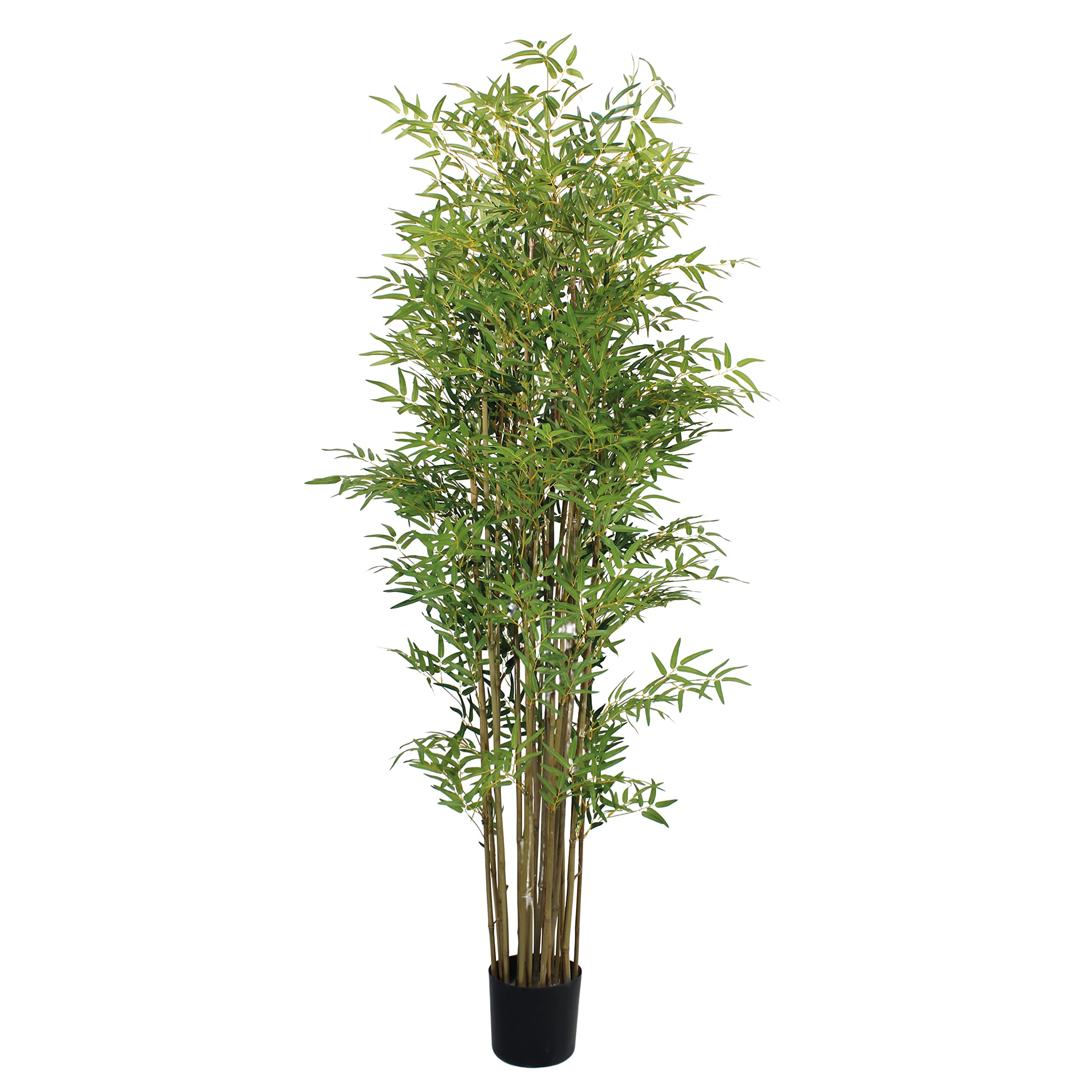 Blooming Artificial Green Plants Indoors In Pots, Faux Decorative Foliage, No Hassle, Easy Care, Perfect For Bringing Life To Indoor Spaces (Japanese Bamboo) (Green) (210Cm)