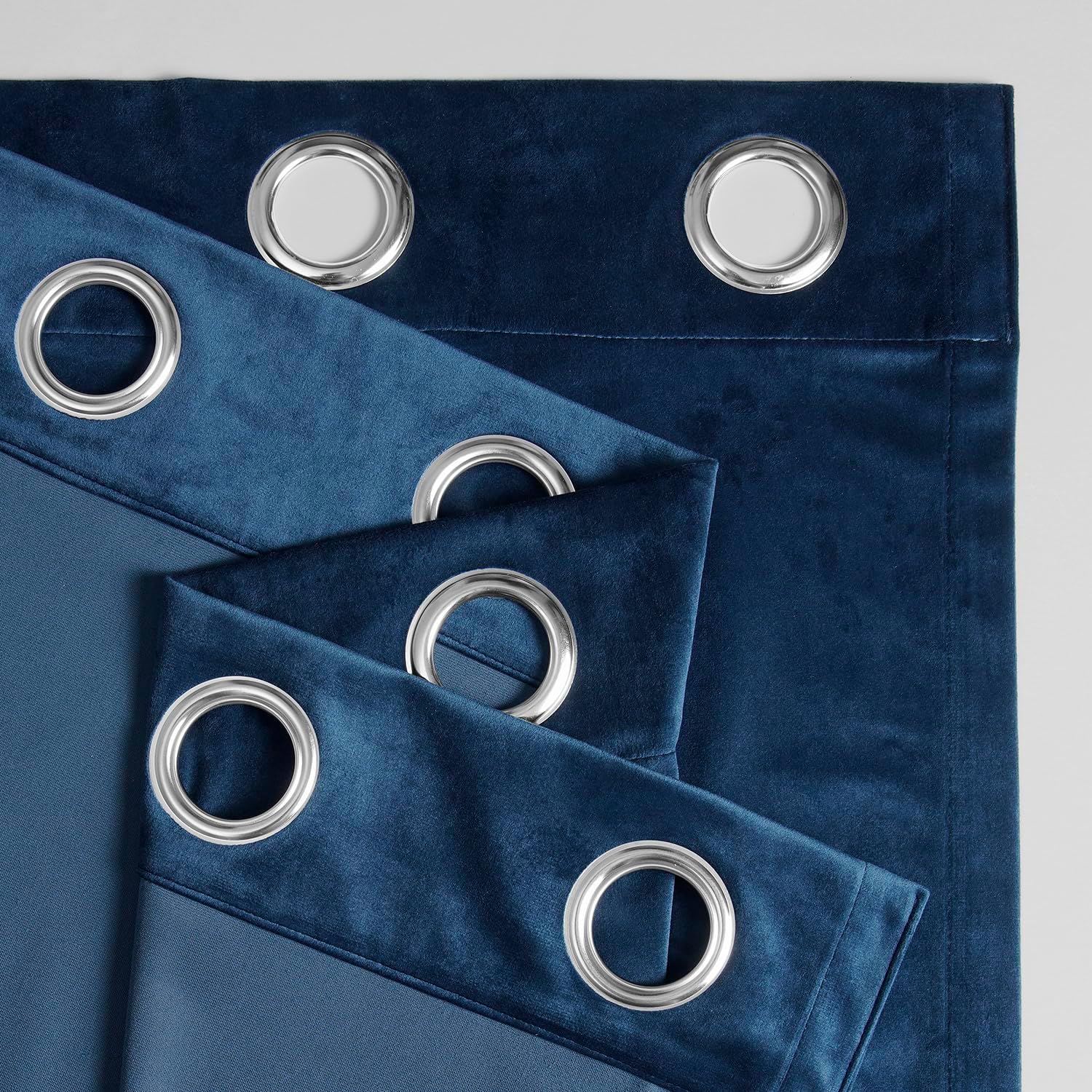 HPD Half Price Drapes Basic Deluxe Velvet Room Darkening Curtains 2 Panels Set - Grommet Curtains 108 Inches Long Window Curtains for Living Room & Curtains for Bedroom, 50W x 108L, Deep Cobalt Blue