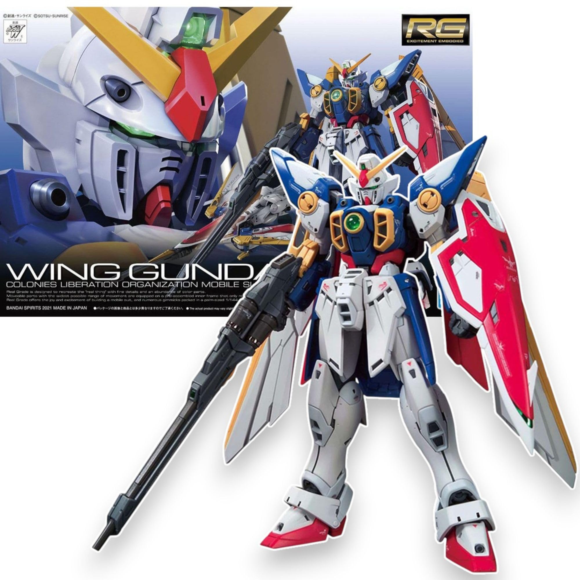 Bandai Hobby | RG 1/144 Wing Gundam Model Kit | Real Grade Series | Advanced Articulation & Transformation | Snap‑Fit Assembly, No Glue Required | Official Bandai Spirits Gunpla