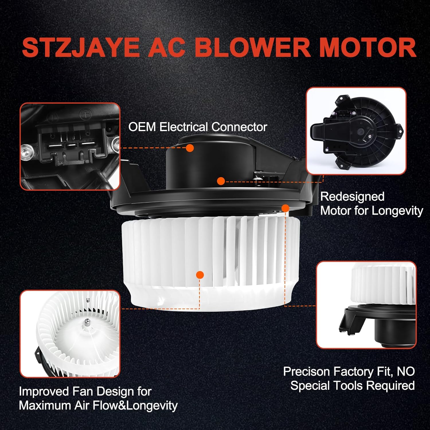 700249 HVAC AC Blower Motor Fan Assembly Compatible with Toyota for Corolla 2009-2018, for Prius 2010-2015, for Prius V 2012-2017 87103-02210, 75839, PM4031