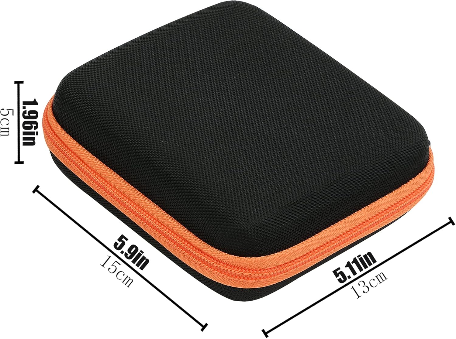 Aenllosi Hard Travel Case Replacement for SanDisk Extreme PRO SDSSDE81/SDSSDE80 / Extreme SDSSDE61 Portable 500GB/1/2/4 TB SSD(Black&Orange,Only Case) - Image 4