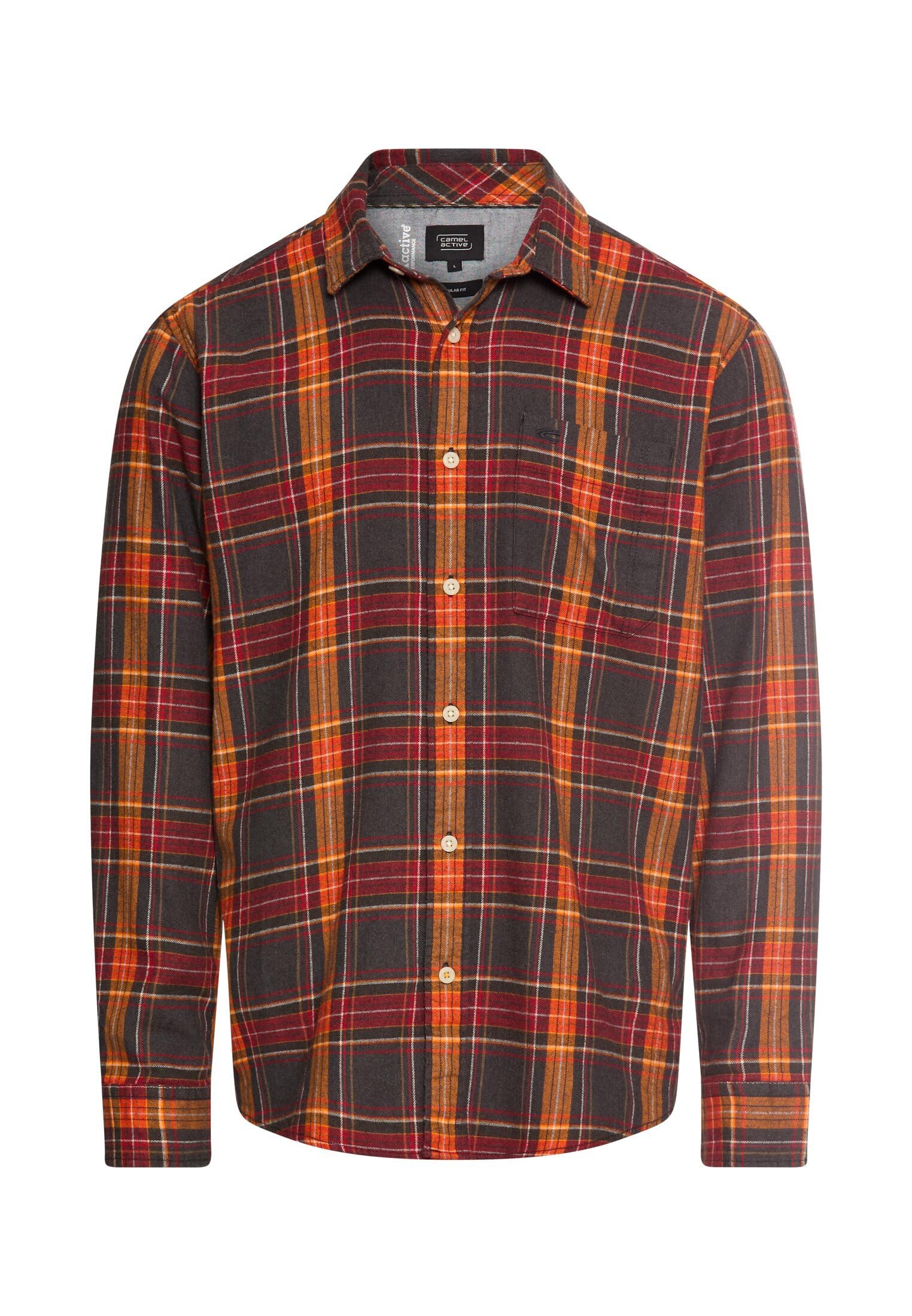 camel active Herren fleXXXactive® Langarmhemd aus leichtem Flanell