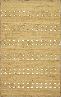 CASAVANI Kilim - Alfombra de yute de 2.5 x 10 pies, para interiores y exteriores, para pasillo, color beige, alfombra trenzada a mano, alfombras de tejido plano para pasillo de noche, cocina, pasillo