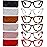 FSRTEP Oprah Style Readers for Women - 6 Pack Stylis Style Reading Glasses with Blue Light Blocking and Spring Hinge +1.5