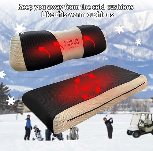 Miniatura 3 de 10L0L New Vision - Funda para asiento de carrito de golf con bolsillo, de malla, lavable, para EZGO TXT RXV Club Car DS (negro + beige)