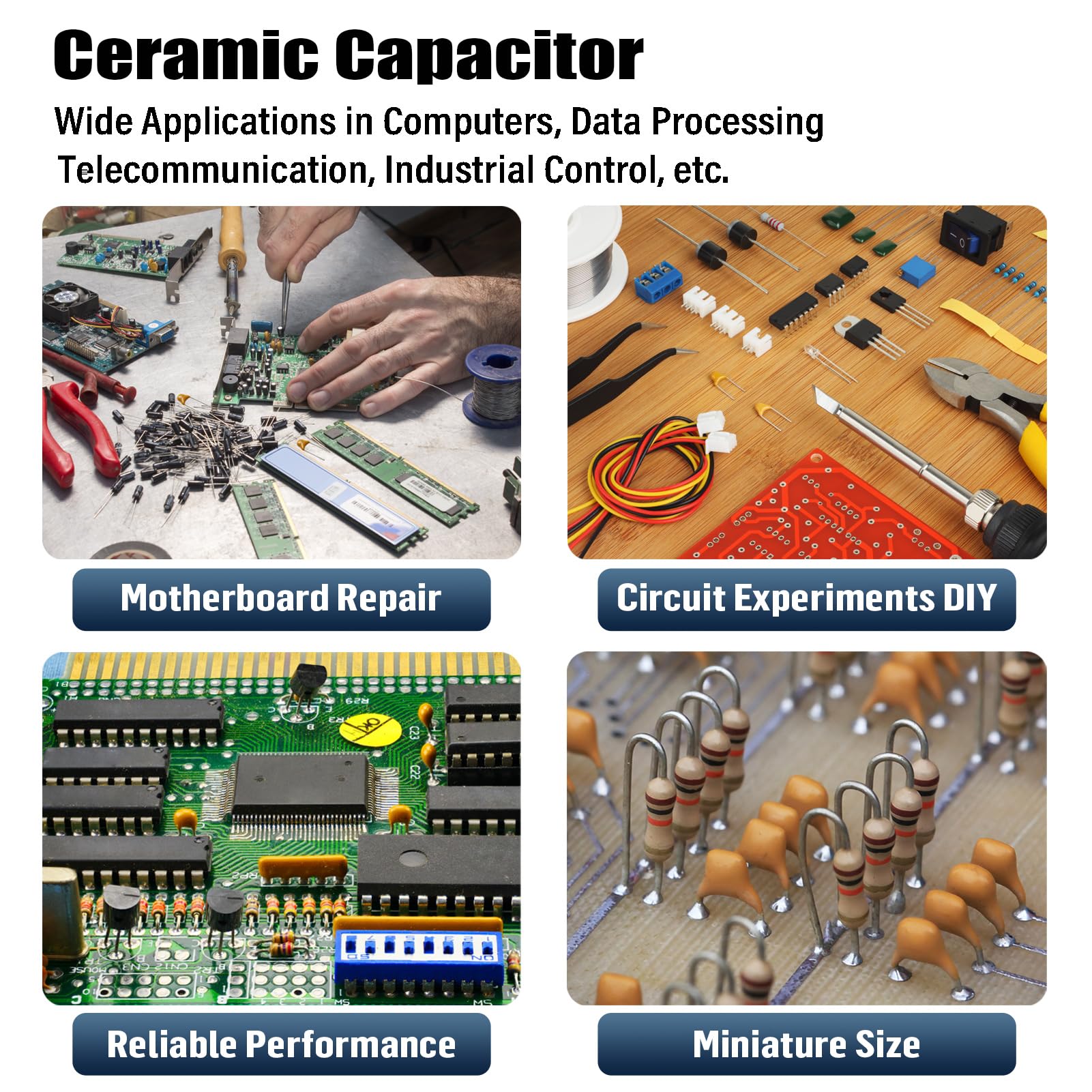 2 Pezzi 1000uF 10V 105°C Condensatore Elettrolitico Low Impedance - Foto 4