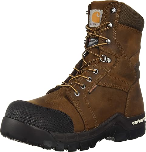 Carhartt Men's CSA 8-inch Rugged Flex Wtrprf Insulated Work Boot Comp Safety Toe Cmr8939 Industrial