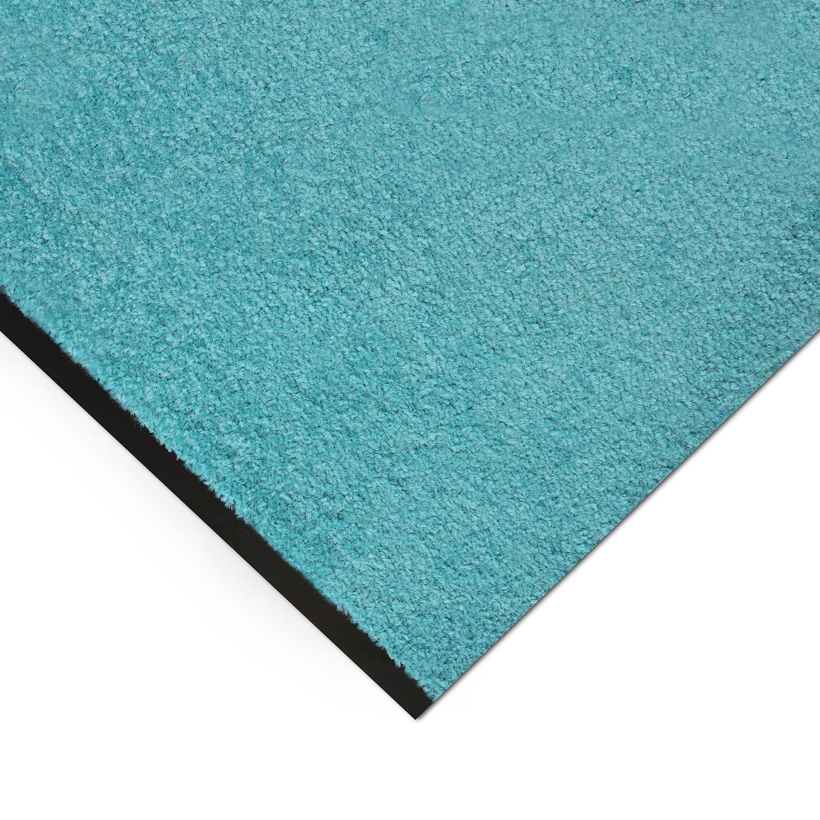 Floordirekt Paillasson sur mesure, 120 x 250 cm, Turquoise, Tapis d'entrée, Paillasson, Tapis de porte, Tapis d'accueil, Tapis anti-poussière, Vendu à la découpe, Mono